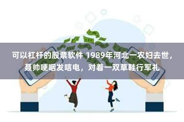 可以杠杆的股票软件 1989年河北一农妇去世，聂帅哽咽发唁电，对着一双草鞋行军礼