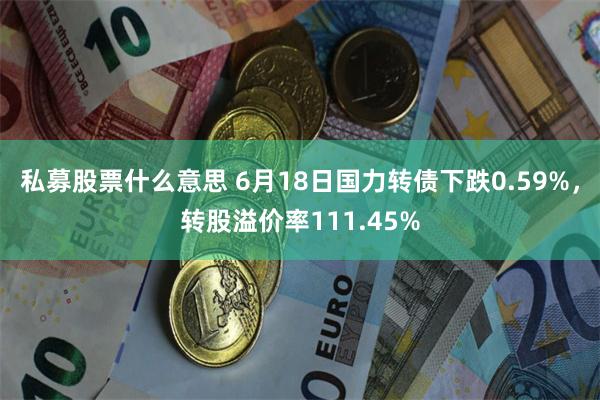 私募股票什么意思 6月18日国力转债下跌0.59%，转股溢价率111.45%