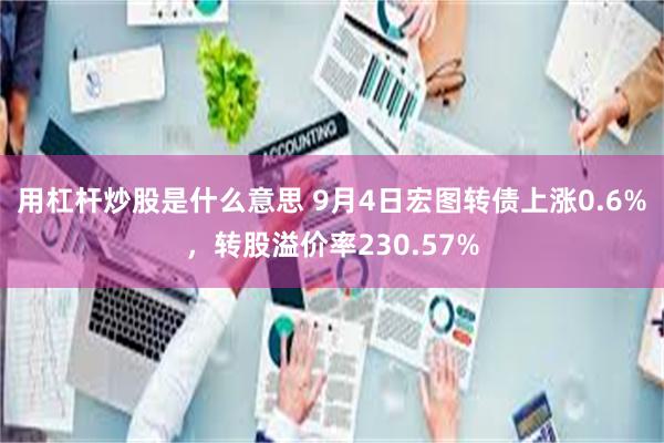 用杠杆炒股是什么意思 9月4日宏图转债上涨0.6%，转股溢价率230.57%