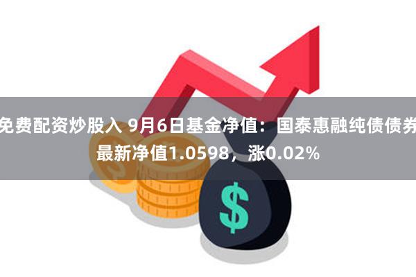 免费配资炒股入 9月6日基金净值：国泰惠融纯债债券最新净值1.0598，涨0.02%